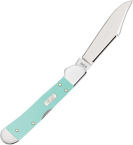 Case XX Mini Copperlock Folding Knife Stainless Blade Seafoam Green G10 Handle - Picture 2 of 5