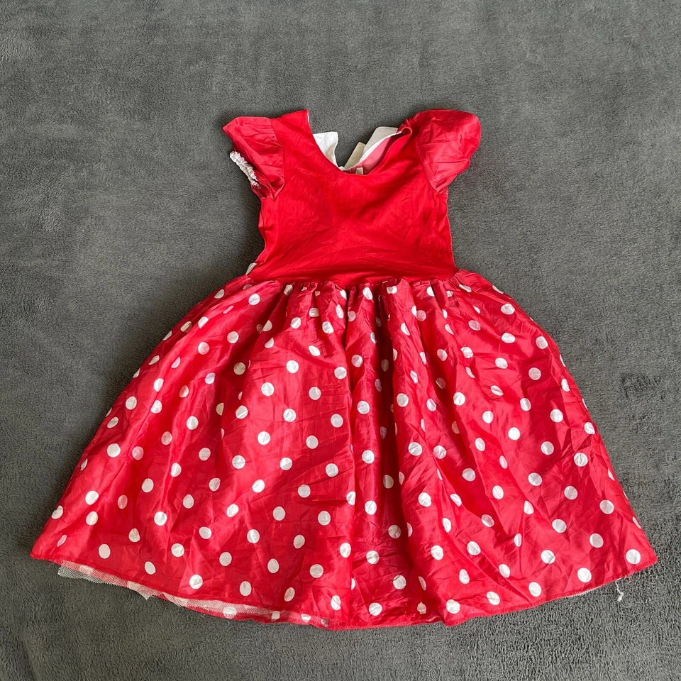 Lindo Vestido Disfraz Minnie Mouse Lunares Rojos Tienda Disney Para Niños Talla 8/10 Foto 2 de 4