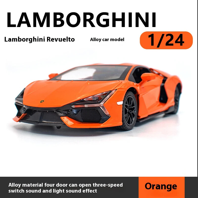 1:24 Lamborghini Revuelto Spray Alloy Diecast Car Model Sound