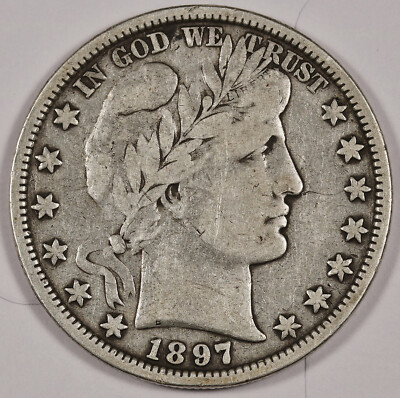 1897 Barber Half. Natural Uncleaned. Sharp Fine. 185994 | eBay