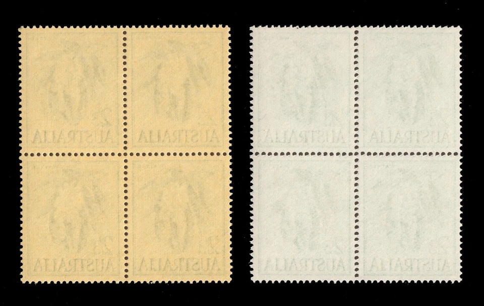 AUSTRALIA Sc 328 & 328A Flowers MNH VF Blocks of Stamps CV$33 - Image 2 of 2