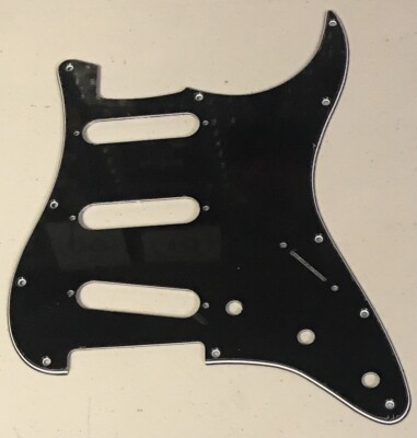 Fits Fender  Stratocaster USA MIM Pickguard SSS 11-Hole - 3 Ply Black NEW!