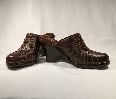 Dr Scholls Amore Size 7M Women's Clogs Brown Comfort Mules