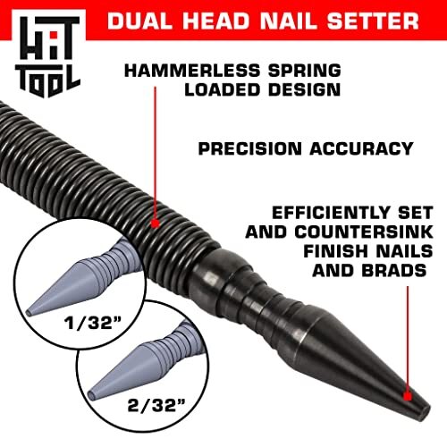 セットジェンnail TYRWEEY 5-Piece Nail Setter Dual Head Nail Set & Dual Head