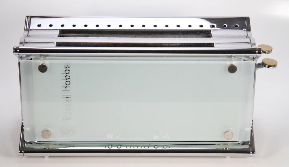 RUSSEL HOBBS Glas Line Toaster für 4 Scheiben inkl Brötchenaufsatz Sandwichzange - Bild 2 von 4