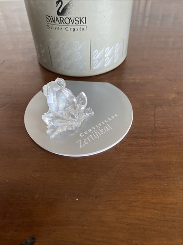 Swarovski crystal Frog 183113 With Box & Certificate Rare Retired - Picture 3 of 9