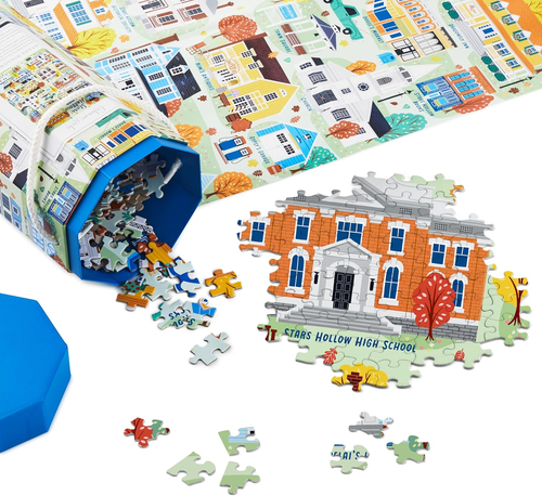 Hallmark Gilmore Girls 1,000-Piece Jigsaw Puzzle (Stars Hollow Map) Gift for Chr - Picture 8 of 11