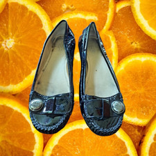 Coach Goldie Black Flats Size 8 1/2