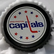 WASHINGTON CAPITALS VINTAGE OFFICIAL HOCKEY PUCK NHL VICEROY MFG. MADE IN 🇨🇦