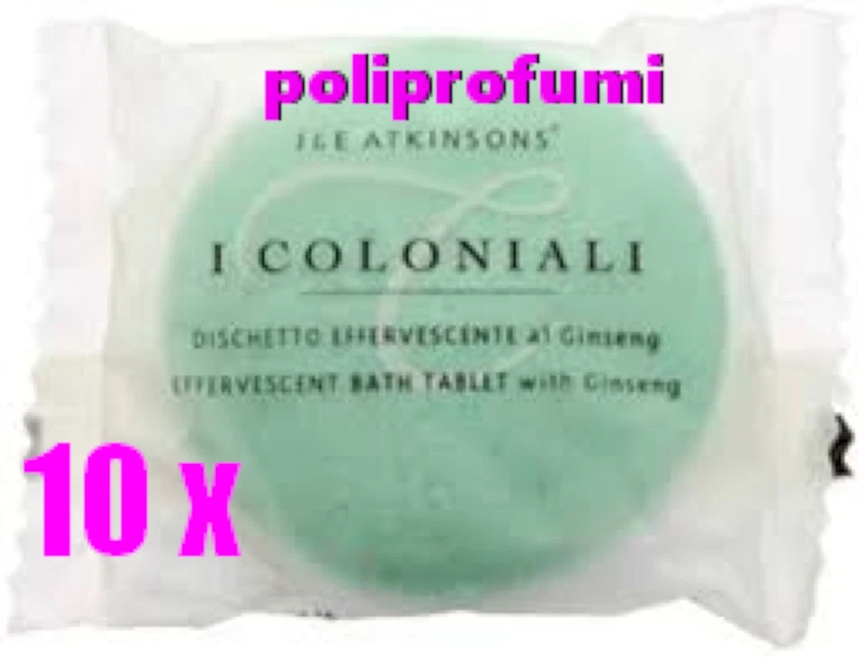 I coloniali dischetti effervescenti bagno ginseng bamboo 10 pezzi per 25g