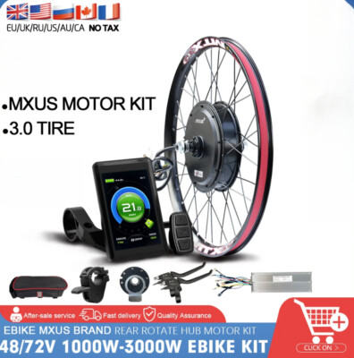 48V 1000W 2000W 72V 3000W Electric Bicycle Conversion Kit 3.0 Tire 20-29'' 700C