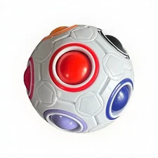 Fidget Ball Rainbow Magic Puzzle Cube Toy Kids Gifts Autism Brain Stress Relief