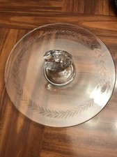 fostoria Center Handle Tray Holly clear Stem 6030