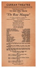 Johann Strauss "THE ROSE MASQUE" ("Die Fledermaus") 1943 San Francisco Broadside
