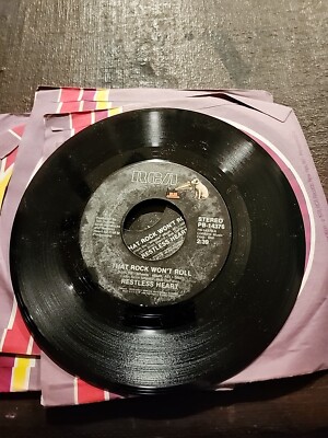 RESTLESS HEART: THAT ROCK WON'T ROLL/YOU CAN'T OUT RUN THE NIGHT, 45 RPM. EX