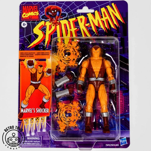 Figura de acción SPIDER-MAN SHOCKER Marvel Legends colección retro Hasbro Select