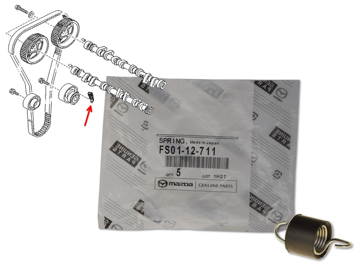 Timing Belt Tensioner Spring FS01-12-711 OE for Mazda 323 626 Mpv