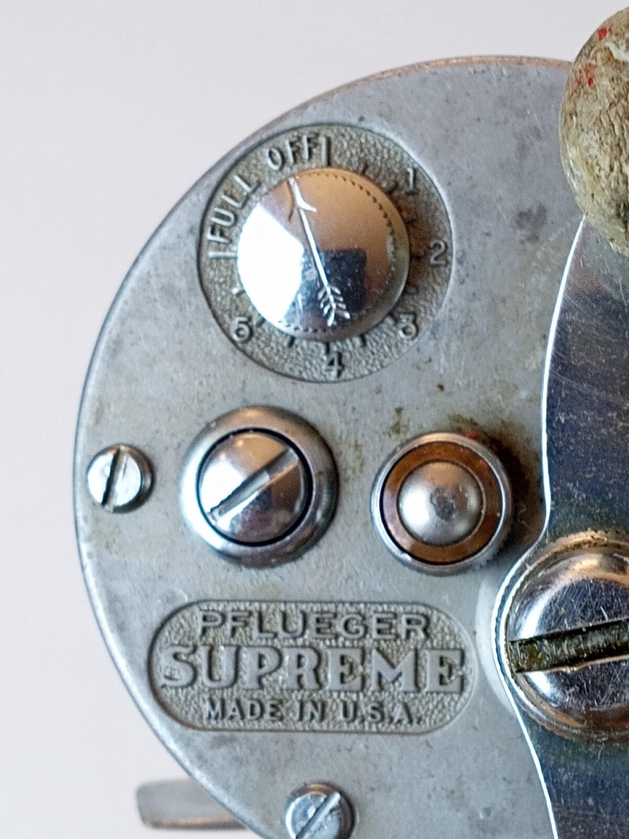 クラシック PFLUEGER SUPREME VINTAGE PFLUEGER SUPREME Fishing Reel Casting Reel