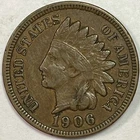 1906 Indian Head Cent Choice Extremely Fine XF+ Coin #17992