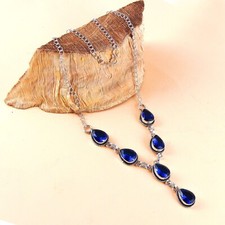 925 Sterling Silver Gemstone Tanzanite Handmade Jewelry Necklace