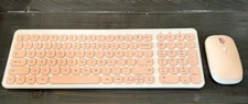 Cimetech Wireless Keyboard & Mouse Set Model#: KF002+TM010 White/Pink
