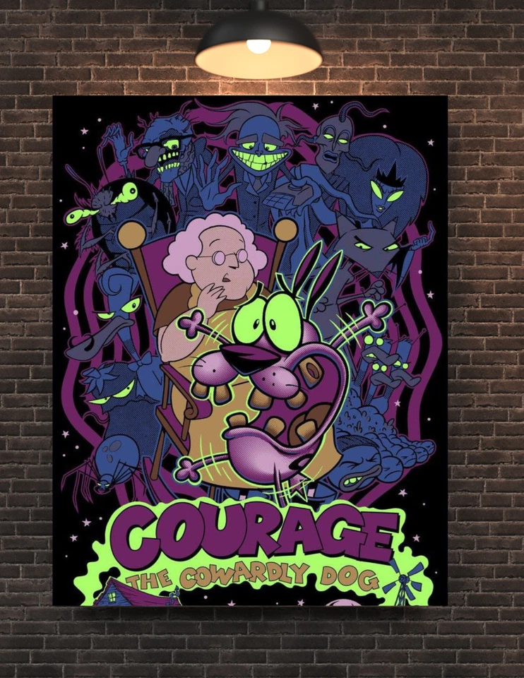 Courage The Cowardly Dog Cartoon Poster