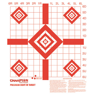Champion Redfield Style Precision Sight-In Target (10-pack)