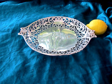 Sterling Silver Fruit Desert Bowl Basket Tray By Birks Georgian Style 428 gr