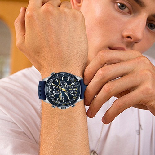 Orologio da polso uomo CITIZEN Blue Angels cintura moda quarzo business watch - Foto 6 di 11