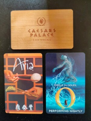 CAESARS PALACE (WOOD), ARIA & Bellagio VEGAS HOTEL room key cards
