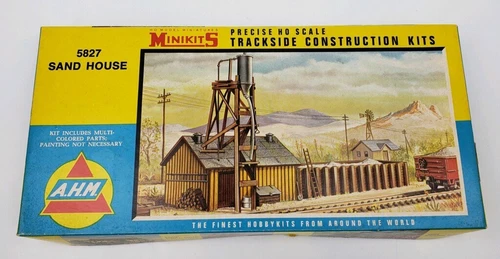 A.H.M Minikits Trackside Construction  HO Model Miniatures Kit #5827 Sand House - Picture 1 of 5