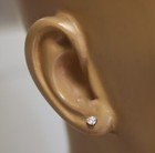 14k yellow gold .36ct SI1-2 H round diamond stud earrings — photo 8