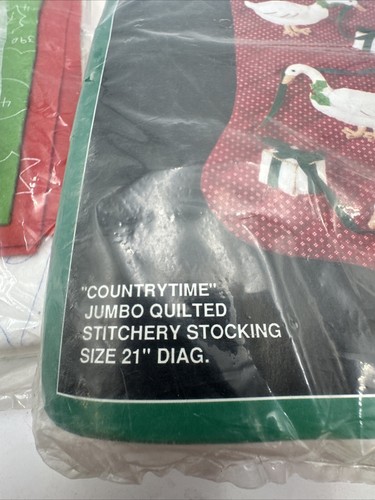 Vnt Bucilla Needlepoint Christmas Heirloom Stocking Kit Jeweled Santa North Pole - Picture 13 of 14