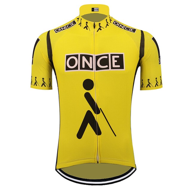 Retro Yellow Once Cycling Jersey Cycling Short Sleeve Jersey eBay