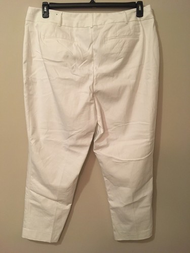 Lane Bryant Women’s White Ankle Cropped Pants Bottoms Plus Size 20* - Picture 2 of 4
