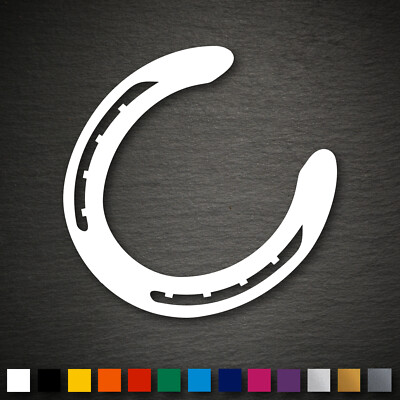 14253 Hufeisen Aufkleber 95x95mm Pony Reiten Auto Sticker Horse Horseshoe