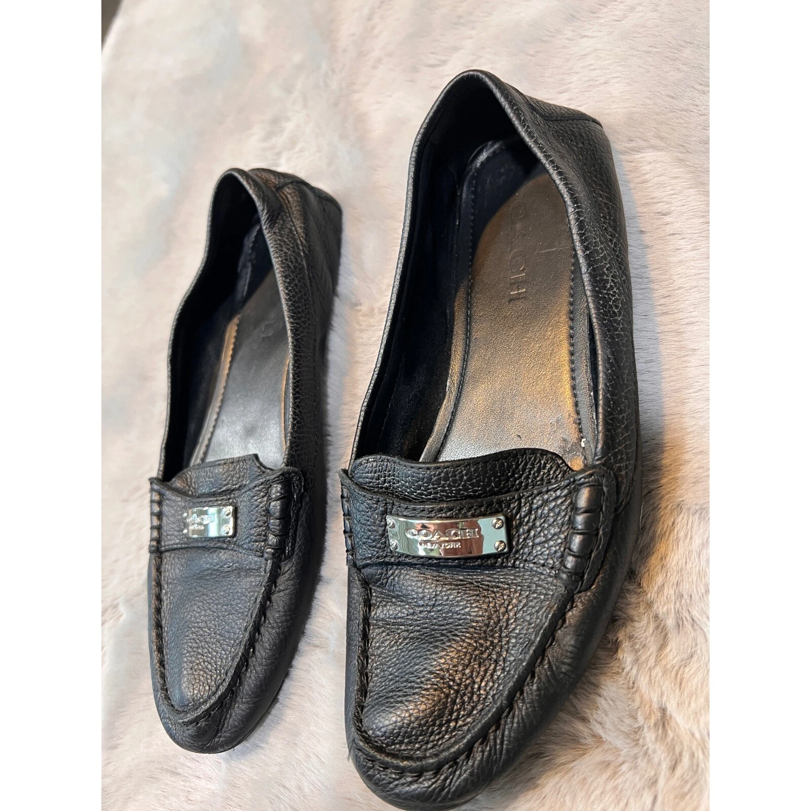 Mocassini Coach Fredrica in pelle nera scarpe eleganti comode 7 5 vestibilità come 8