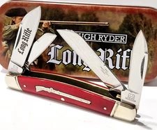 Rough Ryder Congress Red Bone Handle 4 Blade Camping Folding Pocket Knife RR2617