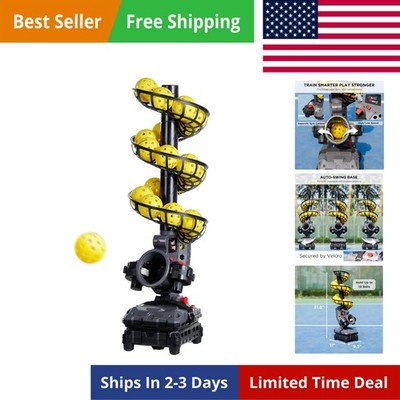 Pickleball Machine, Adjustable Speed & Angles, Pickleball Launcher with Auto ...