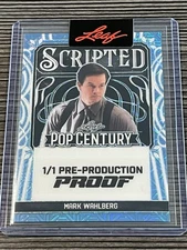 Mark Wahlberg ‘24 Leaf Pop Century Platinum Blue Scripted 1/1 Pre-Prod. Proof