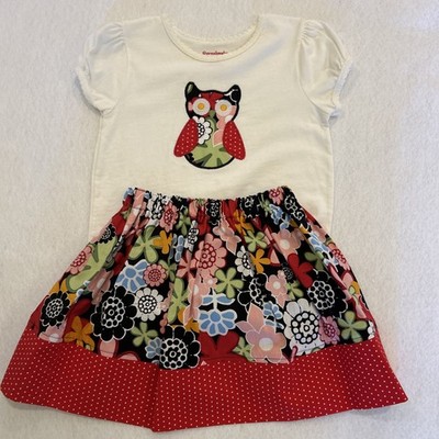 Custom Boutique Owl Set Handmade Size 4 Appliqué New