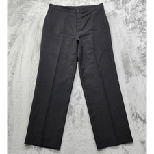 Vintage 70s Levi's Pants Womens 36 Black Polyester High Rise Wide Leg Slacks