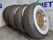 Set Of 15 Inch BEAUFORD RETRO Alloy Wheels & 205/75/15 White Wall Tyres 4x108