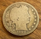 1898-S Historic Barber Quarter – 90% Silver U.S. Circulated Collectible San Fran