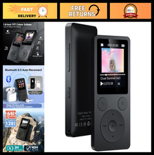 Bluetooth MP3 Player 64GB, 1.8" Screen, Voice Recorder, FM Radio, 40H Battery, S