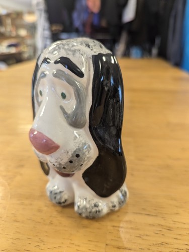 Handcrafted Derpy Ceramic Bassett Hound Dog Canine Figurine Hobbyist vintage 5in - Picture 5 of 12
