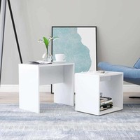 Couchtisch-Set Weiß 48X30X45 Cm Holzwerkstoff