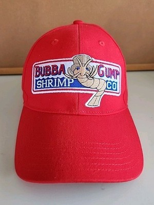Custom Bubba Gump Shrimp Co Hat Cap Forrest Gump Costume SOLID RED Curved