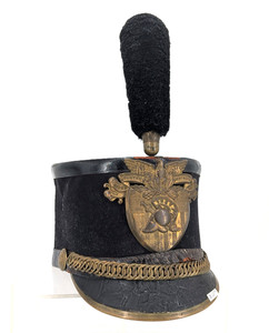 Very Rare Antique 1800s West Point Military Gilded Decal Cadet Hat