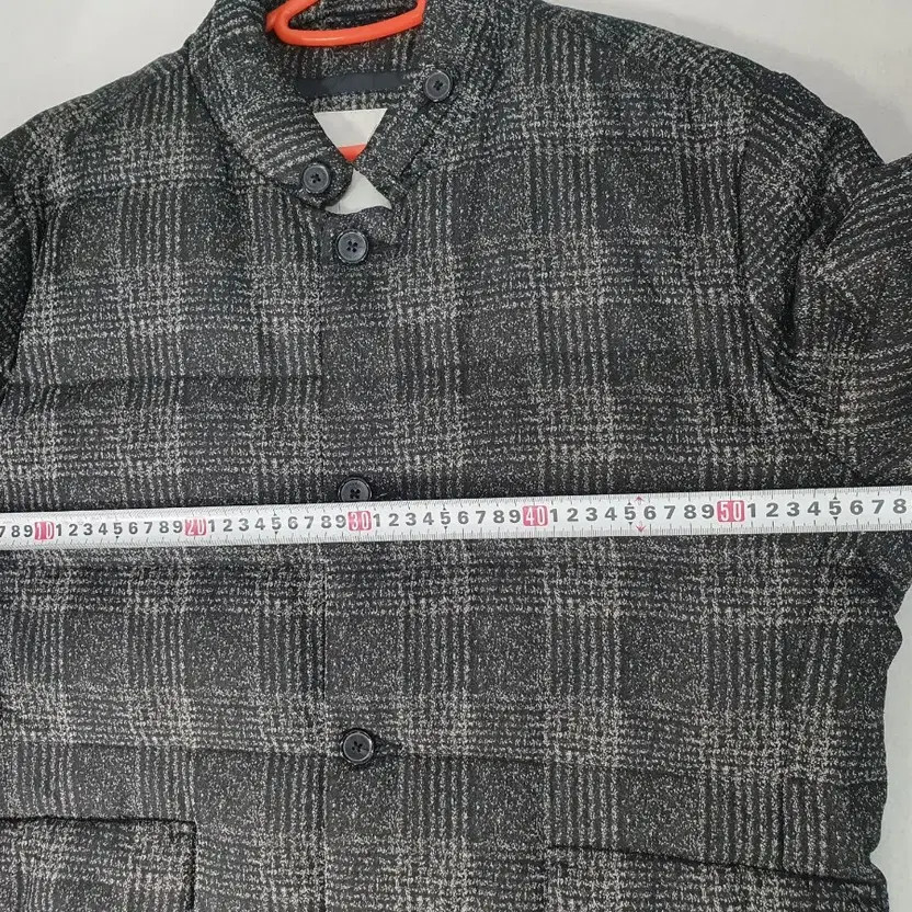Lightweight Padding Check Wool-Like Blazer Down J… - image 5